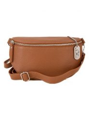 Anna Morellini Skórzana saszetka &quot;Berenice&quot; w kolorze jasnobrązowym - 25 x 14 x 1 cm rozmiar: onesize. Brązowe nerki i saszetki Anna Morellini, bez wzorów, z materiału, sportowe, bez dodatków. Za 173.99 &#122;&#322;.