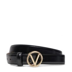 Pasek Damski Valentino. Czarne paski Valentino, bez wzorów. Za 179.99 zł.