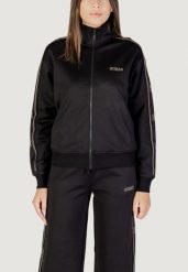 Bluza Kobieta GUESS ACTIVE OCTAVIA HIGH NECK FULL-ZIP SWE. Czarne bluzy z kapturem Guess Active, s, z aplikacjami, z lycry, bez kaptura. Za 463.95 zł.