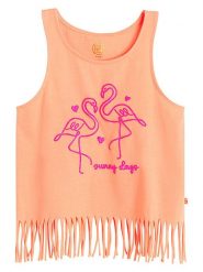 COOL CLUB Top w kolorze pomarańczowym rozmiar: 122. Pomarańczowe topy COOL CLUB, bez wzorów, z bawełny, bez kołnierzyka, bez ramiączek. Za 30.45 zł.
