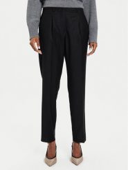 Weekend Max Mara Spodnie materiałowe Caldaia 2425136132 Czarny Straight Fit. Czarne spodnie materiałowe Weekend Max Mara, bez wzorów, z materiału. Za 399.99 zł.