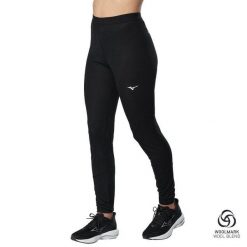 Legginsy merino damskie Mizuno BT PR. Czarne legginsy Mizuno, bez wzorów, z materiału, sportowe. Za 380.50 zł.