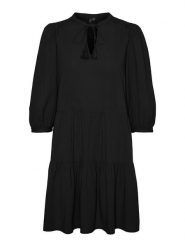 Vero Moda Sukienka "Pretty" w kolorze czarnym rozmiar: M. Czarne sukienki Vero Moda, m, bez wzorów, z bawełny, bez kołnierzyka, bez ramiączek, mini. Za 101.23 zł.