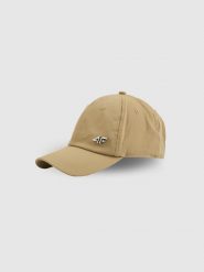 4F Czapka z daszkiem strapback uniseks - beżowa L/XL (60cm). Brązowe czapki z daszkiem 4f, bez wzorów, klasyczne. Za 69.99 zł.