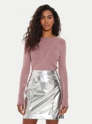 Guess Sweter Destiny W4YR17 Z37K0 Różowy Pullover Fit. Czerwone swetry Guess, xxl, z aplikacjami, z syntetyku, bez ramiączek. Za 429.99 zł.