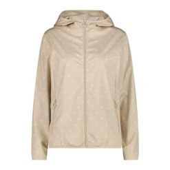 Kurtka przeciwdeszczowa softshell printed damska CMP. Białe kurtki przejściowe sportowe CMP, xs, bez wzorów, z materiału, trekkingowe. Za 387.05 zł.