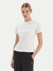 Guess T-Shirt V6RI20 J1314 Biały Regular Fit. Białe t-shirty Guess, xl, z aplikacjami, z bawełny, bez kołnierzyka, bez ramiączek. Za 159.99 zł.