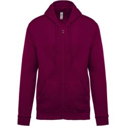 Bluza z kapturem na zamek Kariban Molleton. Czerwone bluzy z kapturem KARIBAN, l, bez wzorów, z bawełny, z kapturem. Za 195.50 zł.