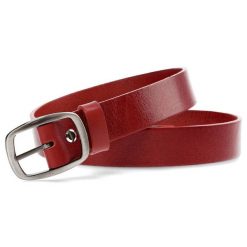 Czerwony Skórzany Pasek Damski Armodo. Czerwone paski Armodo, bez wzorów, z jeansu. Za 71.99 zł.
