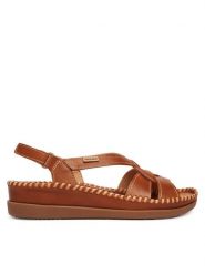 Pikolinos Sandały Cadaques W8K-1839 Brązowy. Brązowe sandały Pikolinos, bez wzorów, ze skóry, bez obcasa, na płaskiej podeszwie, bez zapięcia. Za 559.99 zł.