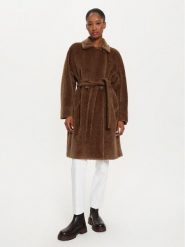 Marella Płaszcz wełniany Ippy 2423016061 Brązowy Regular Fit. Brązowe płaszcze Marella, na zimę, bez wzorów, z wełny, bez kaptura. Za 4,049.00 zł.