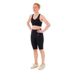 Damski zestaw sportowy Xtreme - spodenki sportowe + top sportowy - Czarny. Czarne szorty sportowe XTREME SOCKSWEAR, bez wzorów, z materiału, z podwyższonym stanem, na fitness i siłownię. Za 177.72 zł.