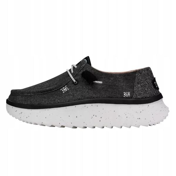 HEYDUDE Damskie Mokasyny Wendy Peak Chambray. Czarne mokasyny Hey dude, bez wzorów, z materiału. Za 219.00 zł.