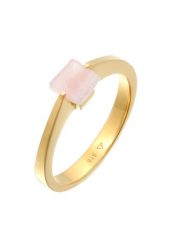 Elli PREMIUM Damski pierścionek soliter kwadrat z kwarcem w pozłacanym srebrze próby 925 Pierścionki 1 ct. Czerwone pierścionki Elli PREMIUM, z kwarcem, pozłacane. Za 413.99 zł.