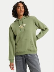 Roxy Bluza Vl Surf Stoked Hoodie Brushed ERJFT05028 Khaki Regular Fit. Brązowe bluzy Roxy, s, bez wzorów, z bawełny, bez ramiączek, bez kaptura. Za 229.99 zł.