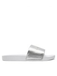 Calvin Klein Jeans Klapki Slide Ny Pearl YW0YW01243 Srebrny. Szare klapki Calvin Klein Jeans, bez wzorów, z jeansu, bez obcasa, bez zapięcia. Za 219.99 zł.