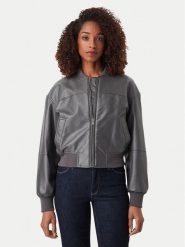 Guess Jeans Kurtka bomber W6YL01 W2525 Szary Regular Fit. Szare kurtki Guess Jeans, s, z aplikacjami, z jeansu, bez kaptura. Za 649.99 zł.