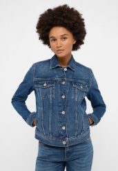 MUSTANG SANTA ROSA DENIM JACKET DAMSKA KURTKA JEANSOWA NA GUZIKI PRZEJŚCIOWA DENIM BLUE 1015593 5000 681. Niebieskie kurtki Mustang, m, bez wzorów, z denimu, bez kaptura. Za 269.99 zł.