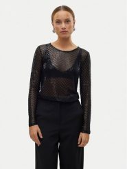 Vero Moda Bluzka Safina 10317016 Czarny Regular Fit. Czarne bluzki Vero Moda, s, bez wzorów, z syntetyku, bez kołnierzyka, bez ramiączek. Za 99.99 zł.