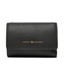 Portfel damski Tommy Hilfiger. Czarne portfele Tommy Hilfiger, bez wzorów. Za 259.99 zł.