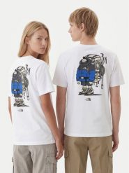 The North Face T-Shirt NF0A8JB4 Biały Relaxed Fit. Białe t-shirty The North Face, m, bez wzorów, z bawełny, bez kołnierzyka, bez ramiączek. Za 149.99 zł.