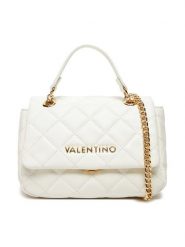Valentino Torebka VBS3KK05R Biały. Białe kopertówki Valentino, bez wzorów, ze skóry, wizytowe, bez dodatków. Za 539.99 zł.