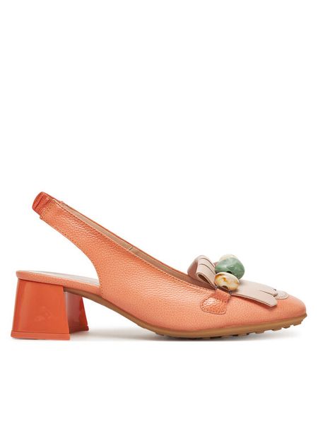 Hispanitas Czółenka Hanoi HV253945 Koralowy. Pomarańczowe czółenka Hispanitas, bez wzorów, ze skóry, bez obcasa, bez zapięcia. Za 419.99 zł.