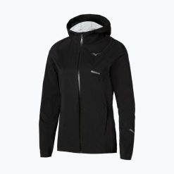 Kurtka do biegania damska Mizuno Trail Waterproof 20K Hooded. Czarne kurtki przeciwdeszczowe Mizuno, l, bez wzorów, z poliamidu, bez kaptura, do biegania. Za 659.99 zł.