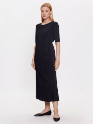 Max Mara Leisure Sukienka codzienna Pattino 2336260234 Czarny Regular Fit. Czarne sukienki Max Mara Leisure, na co dzień, s, bez wzorów, z syntetyku, bez kołnierzyka, bez ramiączek, proste. Za 569.99 zł.