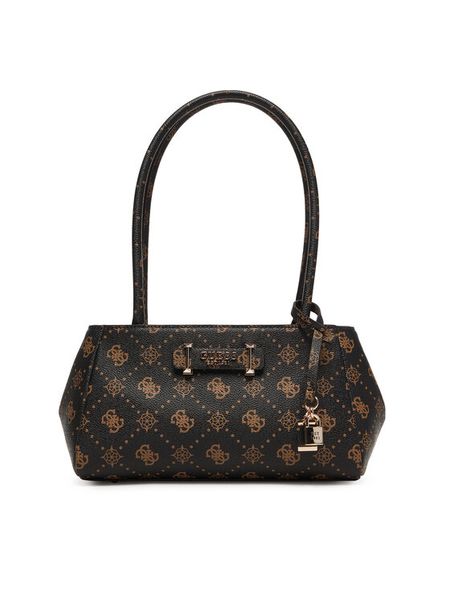 Guess Torebka Carrie Logo HWGP98 98080 Brązowy. Brązowe torebki klasyczne Guess, z aplikacjami, ze skóry, bez dodatków. Za 639.99 zł.