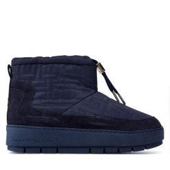 Śniegowce Tommy Hilfiger. Niebieskie śniegowce Tommy Hilfiger, bez wzorów, bez zapięcia. Za 1,039.00 zł.