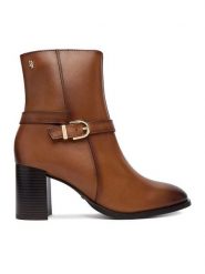 MEXX Botki EO-WI44-FARRAH-01 Brązowy. Brązowe botki Mexx, bez wzorów, ze skóry, bez obcasa, na słupku, bez zapięcia. Za 449.99 zł.