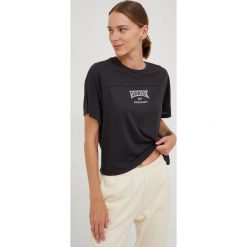 Reebok t-shirt treningowy Workout Ready Supremium kolor czarny. Czarne t-shirty Reebok, bez wzorów, z materiału, bez kołnierzyka, bez ramiączek. Za 99.99 zł.