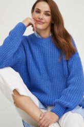 Answear Lab sweter damski kolor niebieski lekki. Niebieskie swetry Answear Lab, m, bez wzorów, bez ramiączek. W wyprzedaży za 117.99 zł.