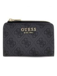 Guess Portfel w kolorze antracytowym - 12 x 8 x 25 cm rozmiar: onesize. Czarne portfele Guess, z aplikacjami, z materiału. Za 173.99 zł.