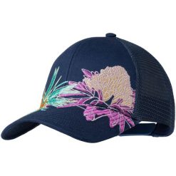 Czapka z daszkiem BUFF EXPLORE TRUCKER CAP SATRY INDIGO. Niebieskie czapki z daszkiem Buff, bez wzorów, sportowe. Za 109.99 zł.
