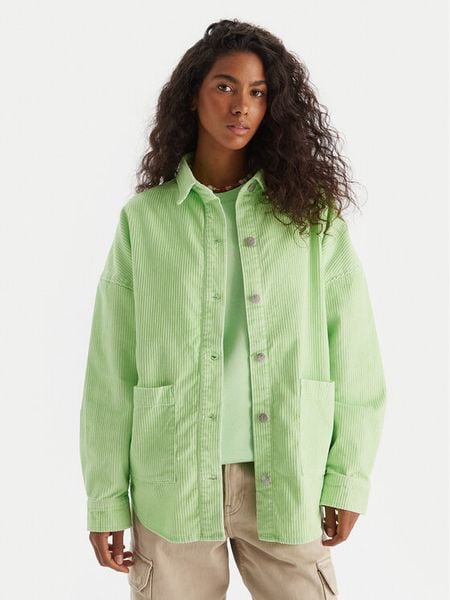 Roxy Koszula Kick Back Washed Cord ERJWT03697 Zielony Regular Fit. Zielone koszule Roxy, xs, bez wzorów, z bawełny, bez kołnierzyka, bez ramiączek. Za 209.99 zł.