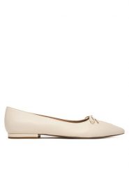 LAUREN RALPH LAUREN Baleriny 802P06376003 Biały. Białe baleriny Lauren Ralph Lauren, bez wzorów, ze skóry, bez obcasa, bez zapięcia. Za 689.99 zł.