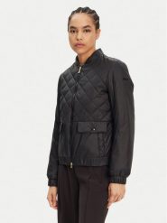 Geox Kurtka bomber Amabel W5520F T3132 F9000 Czarny Regular Fit. Czarne kurtki Geox, bez wzorów, z syntetyku, bez kaptura. Za 439.99 zł.