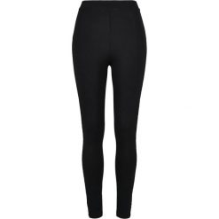 Legginsy Damskie Z Koronkowym Nadrukiem Flock. Czarne legginsy Urban Classics, bez wzorów, z koronki, sportowe. Za 120.99 zł.