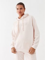 Guess Bluza Euphemia V2BQ01 KBC00 Beżowy Regular Fit. Brązowe bluzy Guess, xl, z aplikacjami, z syntetyku, bez kaptura. Za 549.99 zł.