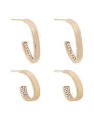 Guess Kolczyki JUBE06 434JW Złoty. Żółte kolczyki Guess, ze stali. Za 299.99 zł.