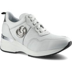 Białe Sneakersy Karino Damskie Modne Półbuty. Białe półbuty wsuwane Karino, z aplikacjami, ze skóry, sportowe, bez obcasa. Za 245.00 zł.