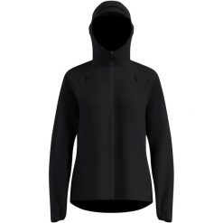 Kurtka przeciwdeszczowa Odlo Jacket X-ALP WATERPROOF PRO. Czarne kurtki ODLO, l, bez wzorów, z elastanu, z kapturem, do biegania. Za 1,049.99 zł.