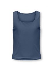 KIDS ONLY Top w kolorze niebieskim rozmiar: 146/152. Niebieskie topy KIDS ONLY, bez wzorów, bez kołnierzyka, bez ramiączek. Za 48.50 zł.