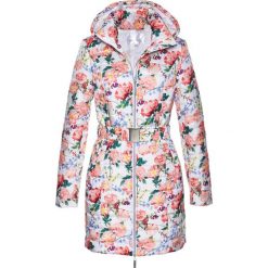 Długa kurtka pikowana bonprix biały z nadrukiem. Kurtki marki QUECHUA. Za 139.99 zł.