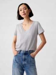 T-SHIRT DAMSKI KOSZULKA 1 BAWEŁNA GAP VINTAGE SZARY. Szare t-shirty sportowe GAP, uniwersalny, bez wzorów, z bawełny, bez ramiączek, na fitness i siłownię. Za 144.60 zł.
