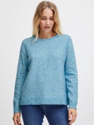 Fransa Sweter 20612833 Niebieski Regular Fit. Niebieskie swetry Fransa, l, bez wzorów, z wełny, bez ramiączek. Za 229.99 zł.