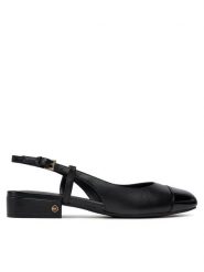 MICHAEL Michael Kors Sandały Perla Flex Sling Flat 40R4PLFP1L Czarny. Czarne sandały MICHAEL Michael Kors, bez wzorów, ze skóry, bez obcasa, na płaskiej podeszwie, bez zapięcia. Za 699.99 zł.