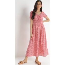 Różowa Sukienka z Wiskozy Farthellor. Czerwone sukienki Born2be, s, bez wzorów, z wiskozy, eleganckie, bez kołnierzyka, bez ramiączek, maxi. Za 99.99 zł.
